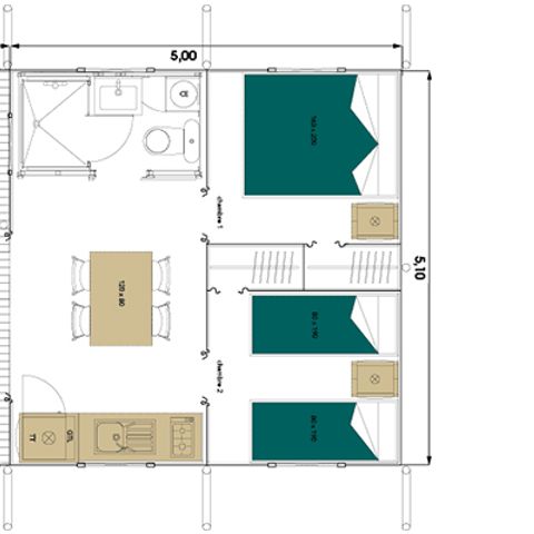 Safarizelt 5 Personen - BIRDYLODGE