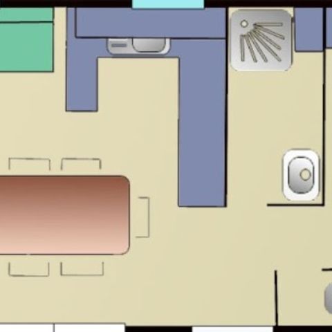 Mobilheim 7 Personen - Sunêlia Prestige 40m², 6-7pl - 3 Schlafz.