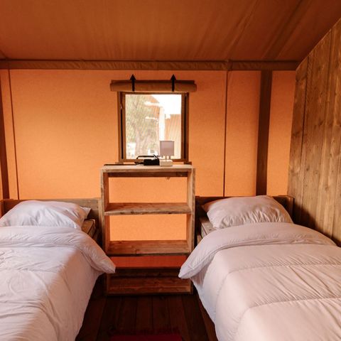 Safarizelt 6 Personen - Riverlodge 49m², 6pl-3ch