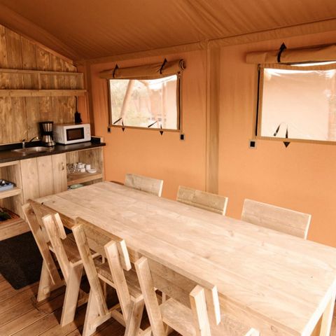 Safarizelt 6 Personen - Riverlodge 49m², 6pl-3ch