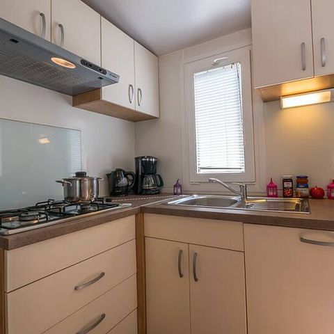 Mobilheim 6 personen - Comfort | 3 Schlafz. | 6 Pers. | Erhöhte Terrasse | Klimaanlage | TV