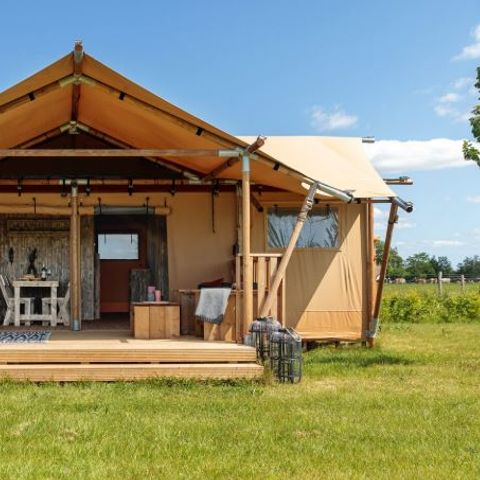 Safarizelt 5 personen - Valkanela - Safari Zelt Bella Lodge + Sanitäranlagen + Klimaanlage (6P)