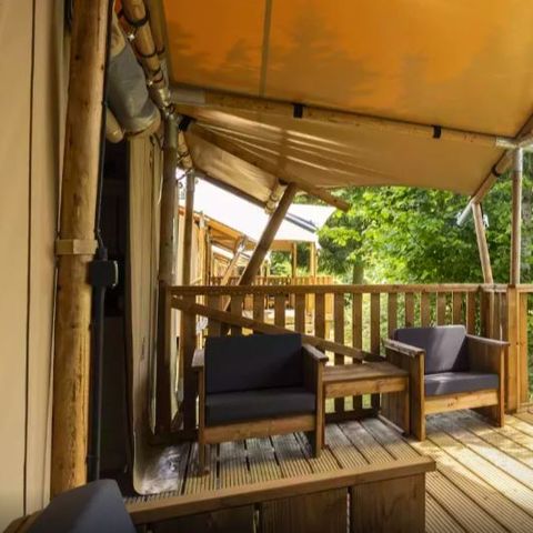 Safarizelt 5 personen - Valkanela - Safari Zelt Bella Lodge + Sanitäranlagen + Klimaanlage (6P)