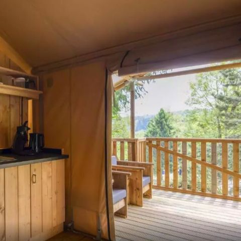 Safarizelt 5 personen - Valkanela - Safari Zelt Bella Lodge + Sanitäranlagen + Klimaanlage (6P)