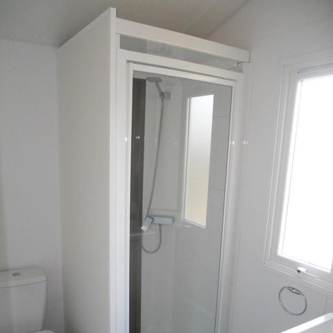 Mobilheim 2 Personen - Komfort 18m² 1 Zimmer + halboffene Terrasse + TV
