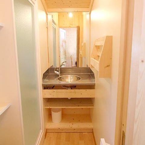 Chalet 4 Personen - Bois Confort 24m² 2 Zimmer + überdachte Terrasse + TV 4 Pers.