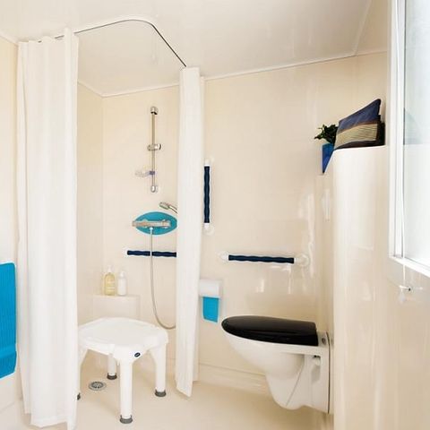 Mobilheim 4 Personen - PMR Komfort 27m² 2 Zimmer + TV + Terrasse