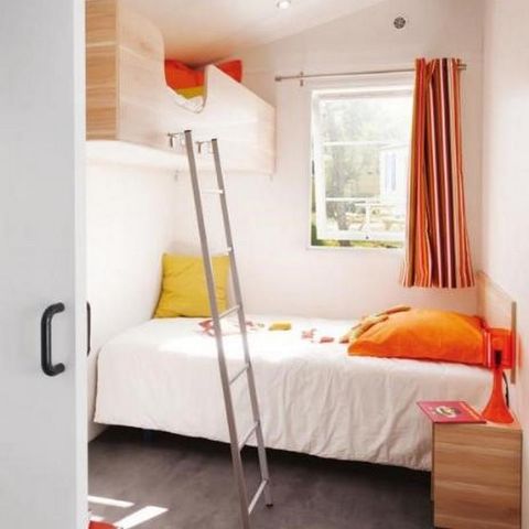 Mobilheim 4 Personen - PMR Komfort 27m² 2 Zimmer + TV + Terrasse