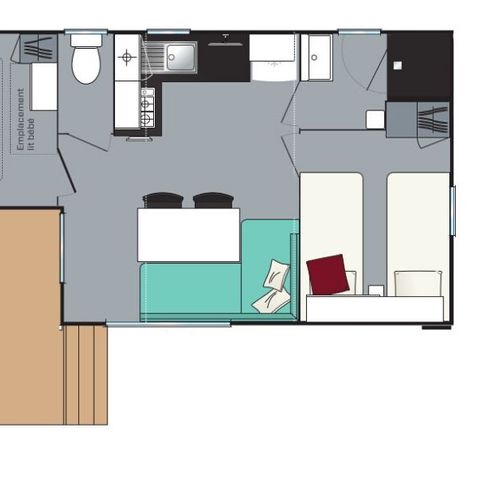 Mobilheim 7 Personen - Evasion 2 Zimmer 28m²