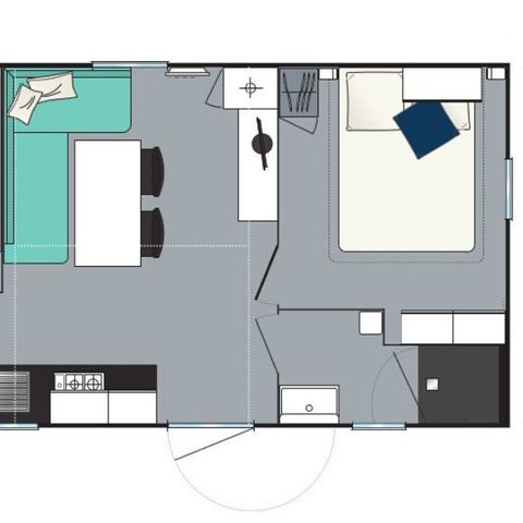 Mobilheim 6 Personen - Mobilheim Evasion 6 Personen 2 Zimmer 28m²