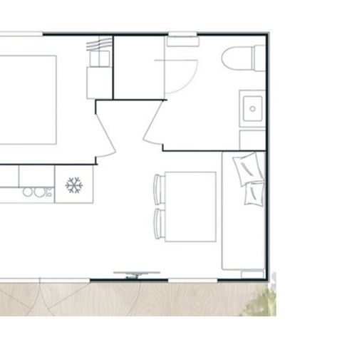 Mobilheim 4 Personen - Mobilheim Cocoon 4 Personen 1 Zimmer 20m²