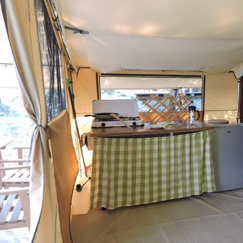 Safarizelt 4 Personen - Zelt Lodge Aventure - 2 Zimmer