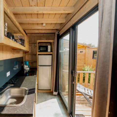 Mobilheim 6 Personen - Cottage Premium 3 Zimmer 6 Pers. Blick auf den Weinberg
