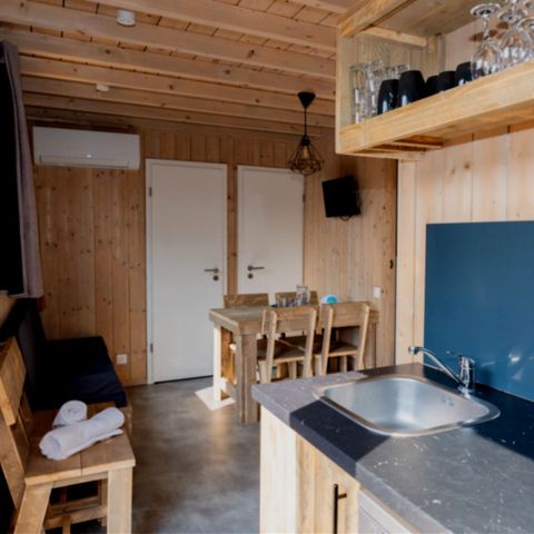 Mobilheim 6 Personen - Cottage Premium 3 Zimmer 6 Pers. Blick auf den Weinberg