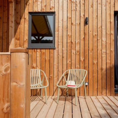 Mobilheim 6 Personen - Cottage Premium 3 Zimmer 6 Pers. Blick auf den Weinberg