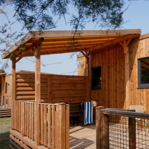 Mobilheim 6 Personen - Cottage Premium 3 Zimmer 6 Pers. Blick auf den Weinberg