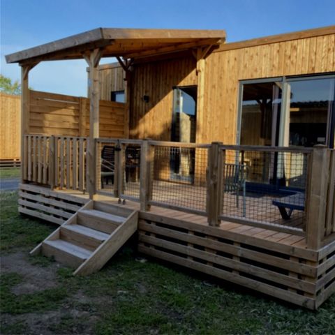 Mobilheim 5 Personen - Cottage Premium 2 Zimmer 4 Pers. Blick auf Weinberge