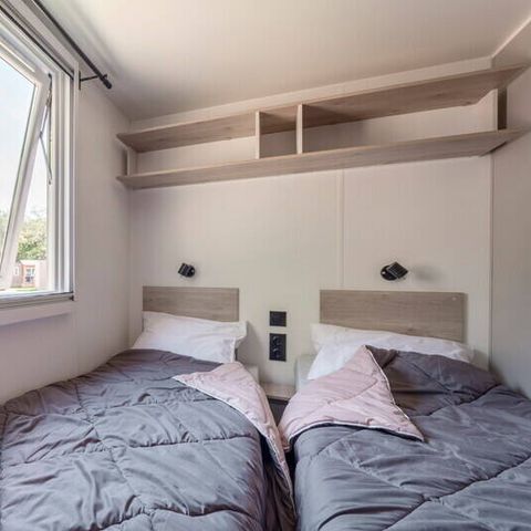 Mobilheim 6 Personen - Mobilheim | Premium | 3 Schlafz. | 6 Pers. | Terrasse Lounge | Klimaanlage | TV