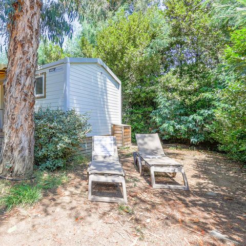 Mobilheim 6 Personen - Mobile Home | Premium | 3 Schlafz. | 6 Pers. | Erhöhte Terrasse | Klima.