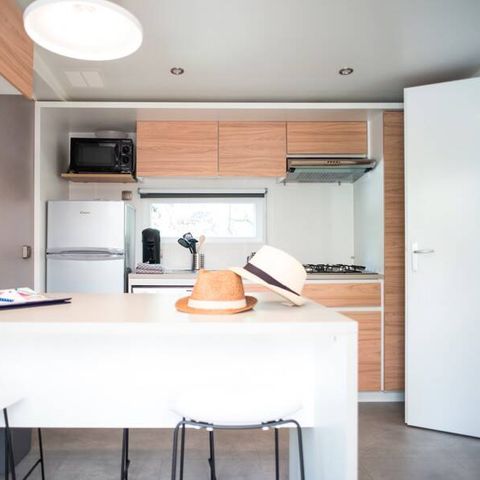 Mobilheim 4 Personen - Mobilheim | Ultimate | 2 Schlafz. | 4 Pers. | Erhöhte Terrasse | 2 Bäder | Klima.