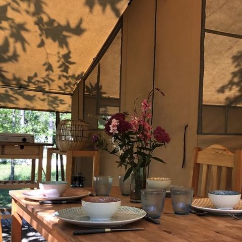 Lodge 4 personen - Ecolodge ohne Sanitäranlagen für 4 Pers. (2 Zimmer)
