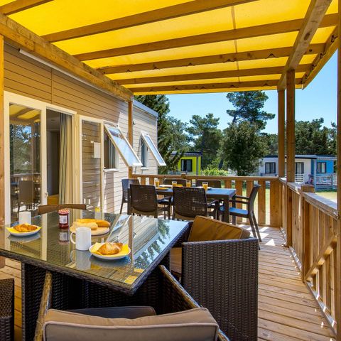Mobilheim 4 Personen - Mobilheim | Premium | 2 Zi. | 4 Pers. | Erhöhte Terrasse | Klim.