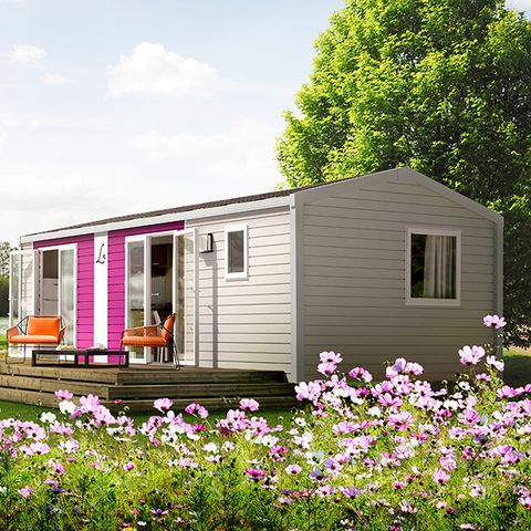 Mobilheim 4 Personen - Mobil Home Bay 2 zi 4 pl halboffene Terrasse Klima TV