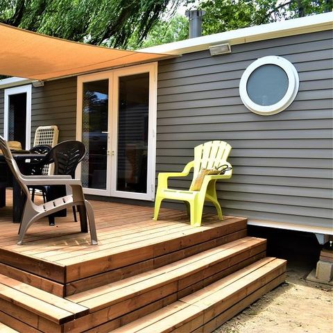 Mobilheim 6 Personen - GROSSER CHARME KLIMAANLAGE / TV / GAS PLANCHA