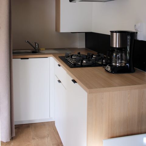 Mobilheim 4 Personen -  Der GRAND JARDIN - überdachte Terrasse