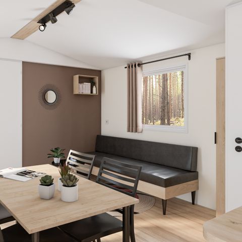 Mobilheim 5 Personen - Mobil PHOENIX klimatisiert 2 Schlafzimmer (33m²)