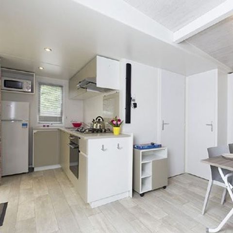 Mobilheim 6 personen - Comfort XL | 3 Zi. | 6 Pers. | Erhöhte Terrasse | Klima.