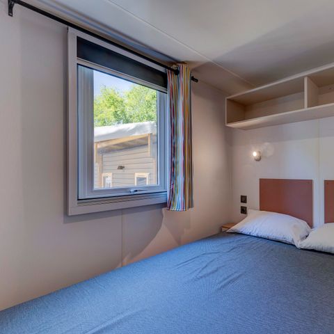 Mobilheim 8 personen - Comfort XL | 4 Zi. | 8 Pers. | Erhöhte Terrasse | 2 Bäder | Clim.