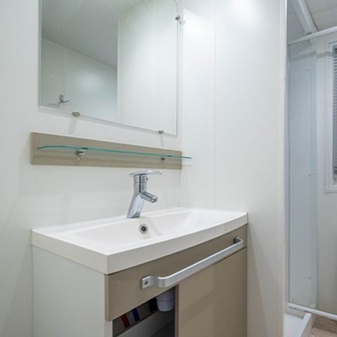 Mobilheim 6 personen - Comfort | 3 Zi. | 6 Pers. | Einfache Terrasse | Clim.