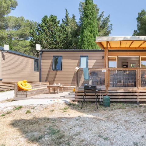 Mobilheim 6 personen - Mobilheim | Premium | 3 Zi. | 6 Pers. | Hochterrasse | 2 Bäder | Klimaanlage | TV