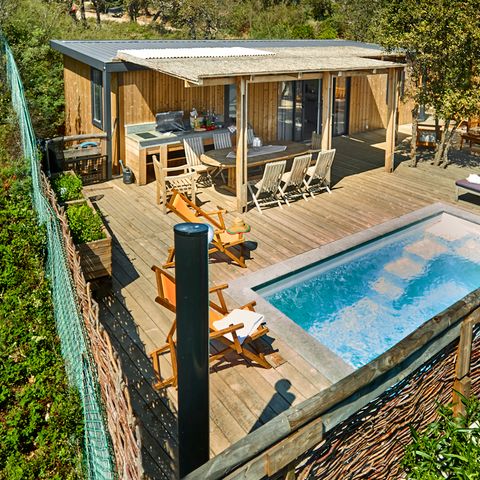 Mobilheim 8 Personen - Lodge Riviera 2 bis 8 pers. klim. Plancha