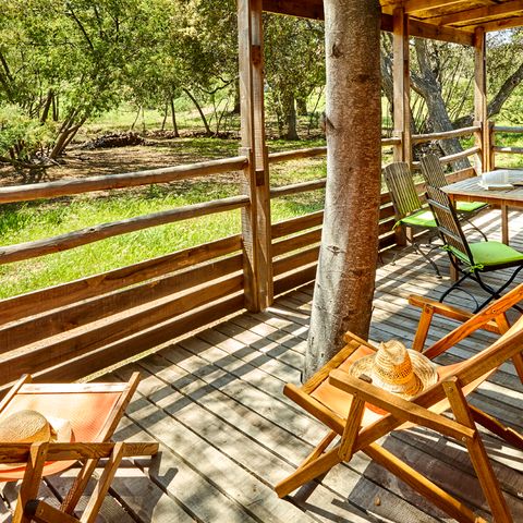 Mobilheim 6 Personen - Luxuriöse Lodge mit Naturblick