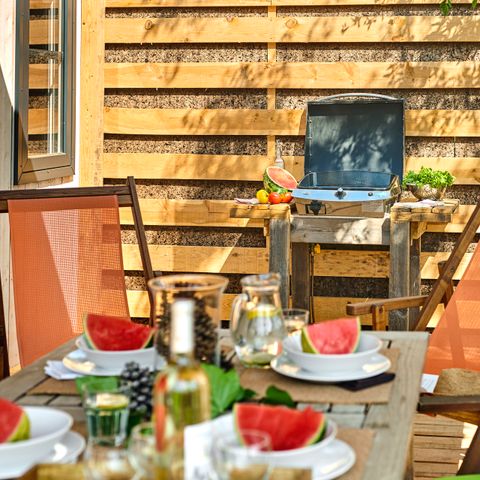 Mobilheim 4 personen - Luxuriöse Lodge mit Meerblick