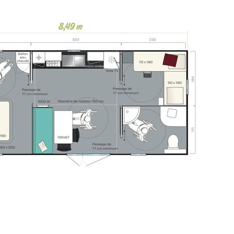Mobilheim 4 Personen - Silva (PMR)