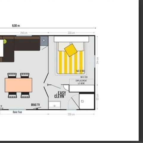 Mobilheim 4 Personen - Mobilheim Confort 34m² - von Eigentümer - 2 Zimmer