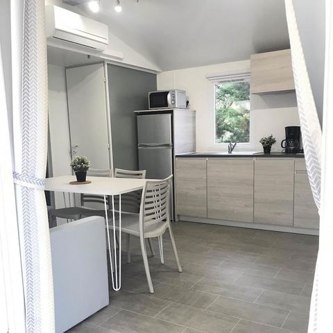 Mobilheim 6 Personen - Mobilheim 36m² - Klimaanlage + TV + Überdachte Terrasse