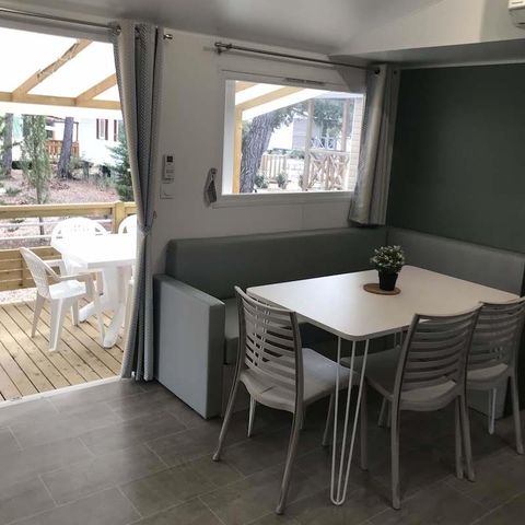 Mobilheim 6 Personen - Mobilheim 36m² - Klimaanlage + TV + Überdachte Terrasse