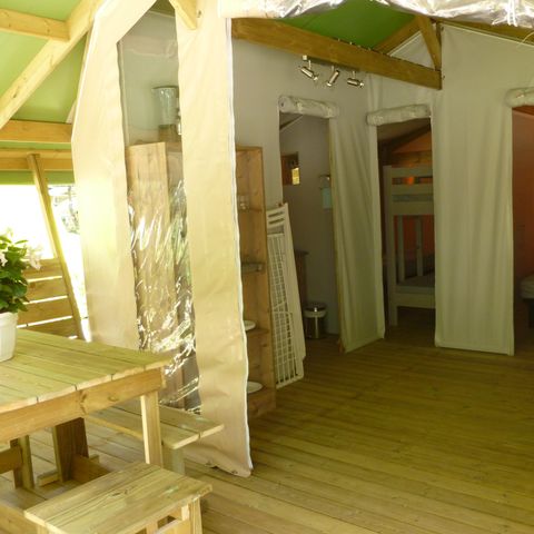Safarizelt 5 Personen - FREE Confort 24m² - 2 Schlafzimmer