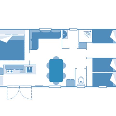Mobilheim 6 Personen - Cottage 6p 3ch ***
