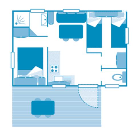 Mobilheim 4 Personen - Cottage 4p 2ch **