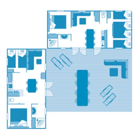 Mobilheim 10 Personen - Cottage FRIENDS 10p 5ch Klimaanlage ****