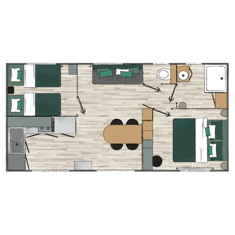 Mobilheim 4 Personen - Mobilheim 2/4 Pers AC