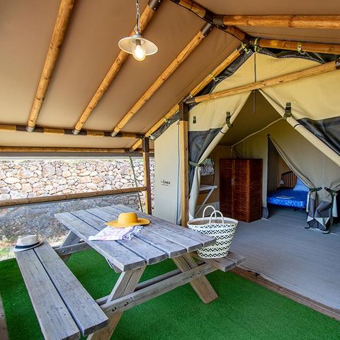 Safarizelt 4 Personen - Eco Lodge Verdon - 34m² - 2 Zimmer (ohne Sanitäranlagen)
