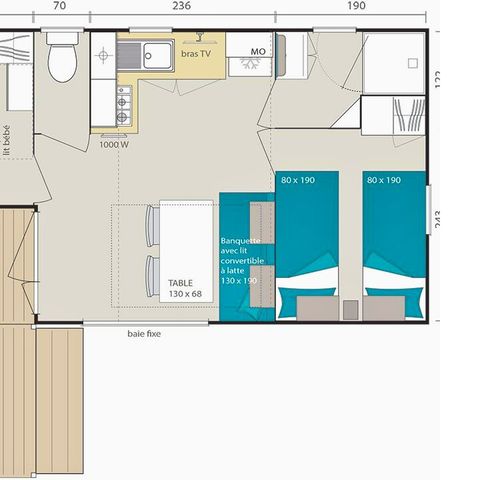 Mobilheim 4 Personen - Mobilheim 4 Personen Cosy