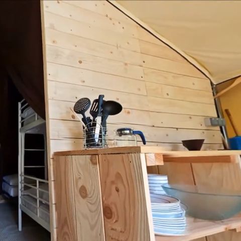 Zelt 5 Personen - Ciela Nature Lodge - 2 Schlafzimmer - Küche - Badezimmer