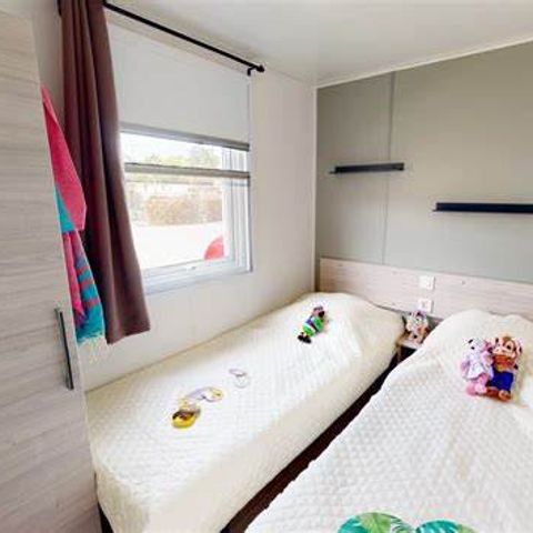 Mobilheim 6 Personen - Home-Flower Premium 30m² (3 Schlafzimmer) + 16m² überdachte Terrasse